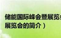 储能国际峰会暨展览会（关于储能国际峰会暨展览会的简介）