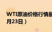 WTI原油价格行情最新走势查询（2024年8月23日）