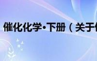 催化化学·下册（关于催化化学·下册的简介）