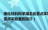 催化材料科学湖北省重点实验室（关于催化材料科学湖北省重点实验室的简介）