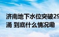 济南地下水位突破29米大关 五龙潭月牙泉复涌 到底什么情况嘞