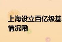 上海设立百亿级基金培育未来产业 到底什么情况嘞