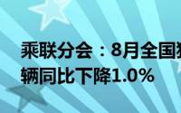 乘联分会：8月全国狭义乘用车零售190.5万辆同比下降1.0%