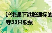 沪港通下港股通标的名单调整 调入阿里巴巴等33只股票