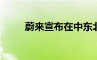 蔚来宣布在中东北非市场开展业务