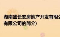 湖南盛长安房地产开发有限公司(关于湖南盛长安房地产开发有限公司的简介)