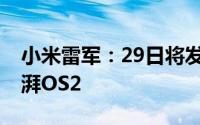 小米雷军：29日将发布小米15系列和小米澎湃OS2