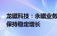 龙磁科技：永磁业务产销两旺 四季度会继续保持稳定增长