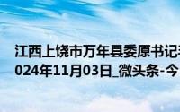 江西上饶市万年县委原书记毛奇被双开_济南时报-新黄河_2024年11月03日_微头条-今日头条 到底什么情况嘞