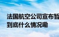 法国航空公司宣布暂停飞越红海地区的航班 到底什么情况嘞