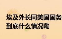 埃及外长同美国国务卿通电话 讨论地区局势 到底什么情况嘞