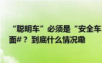 “聪明车”必须是“安全车”#你最看重自动驾驶技术哪方面#？ 到底什么情况嘞