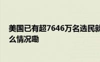 美国已有超7646万名选民就总统大选进行提前投票 到底什么情况嘞