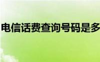 电信话费查询号码是多少？一文解答你的疑问