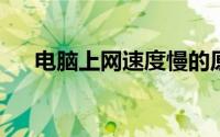 电脑上网速度慢的原因分析及解决方案