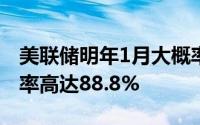 美联储明年1月大概率维持利率稳定，不变概率高达88.8%