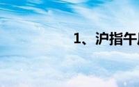 1、沪指午后回落转跌