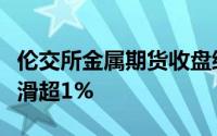 伦交所金属期货收盘综述：伦锌与伦锡大幅下滑超1%