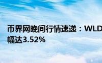 币界网晚间行情速递：WLD币价跃升至2.325美元，日内涨幅达3.52%