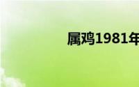 属鸡1981年出生什么命